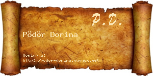 Pödör Dorina névjegykártya