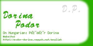 dorina podor business card